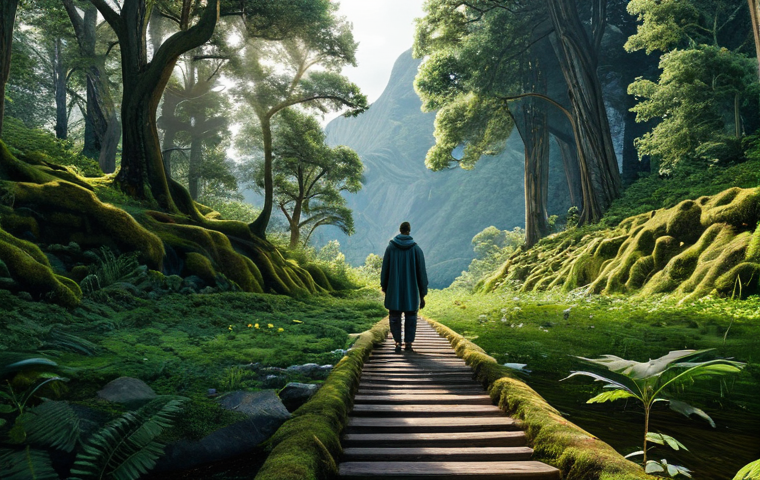 Prompt 1: Solitary Spiritual Journey in Nature**
